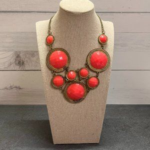 Bright Pink and Gold Statement Necklace - Awesome Barbie Moment!